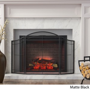 lot 1917 image: Belton Modern Iron Folding Fireplace Screen Retail $80.99
