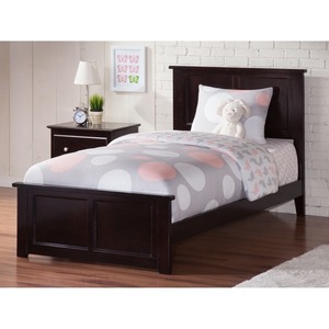 lot 1963 image: Atlantic Furniture Madison Headboard &amp Footboard Espresso (Does not include side rails or slats) -Retail $297.99