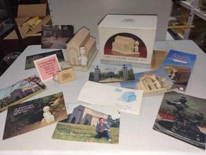 lot 1052 image: Precious Moments Theres a Christian welcome here with postcards and history of real chapel