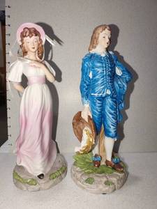 lot 1065 image: Ceramic couple figurines