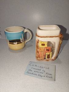 lot 1074 image: Southwestern luminaria and mug