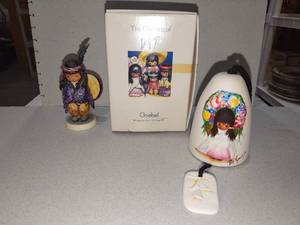 lot 1075 image: Goebel children of DeGrazia figurine and bell