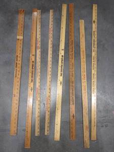 lot 1161 image: Wooden yard sticks