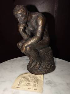 lot 1179 image: Austin Productions the thinker statue approximately 10 in tall