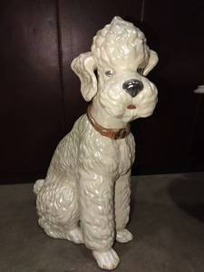 lot 1189 image: Ceramic French Poodle decor approximately 21 in tall
