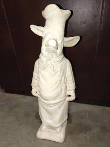 lot 1190 image: Plaster chef pic statue approximately 25 in tall