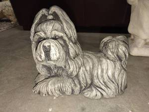 lot 1191 image: Cement Shih Tzu decor approximately 12 in long