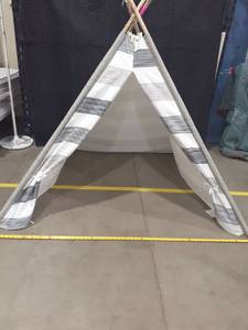 lot 2000 image: Tee Pee. Approximately 5ft. tall and about 52 inches on sides, opening is about 65 inches.
