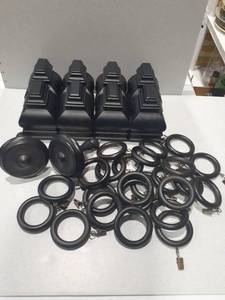 lot 2015 image: Wooden curtain accessories