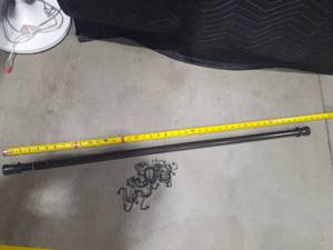 lot 2016 image: Tension rod 41 inches and shower hooks