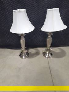 lot 2029 image: 2 Table lamps. Approximately 26 inches tall
