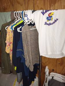lot 4003 image: Womens clothing all sizes with heavy duty hangers
