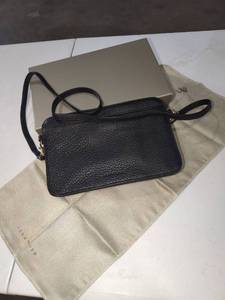 lot 4017 image: Levenger leather magnetic top evening bag