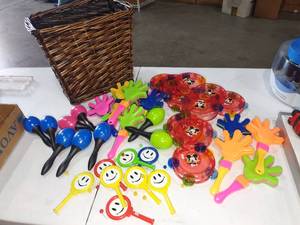 lot 4019 image: Basket of childrens noise makers