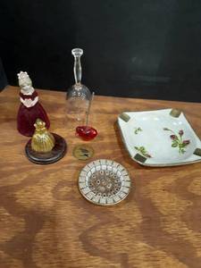 lot 6007 image: This N That. Bells, Mossrose Ashtray, and other miscellaneous