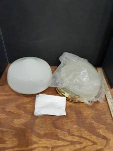 lot 6021 image: Light fixture and an extra globe