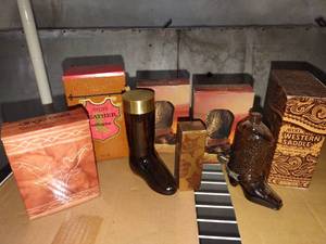 lot 3015 image: Avon decanters western