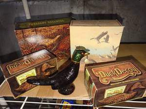 lot 3017 image: Avon decanters foul game