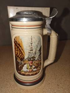 lot 3083 image: Avon the shipbuilder stein with box