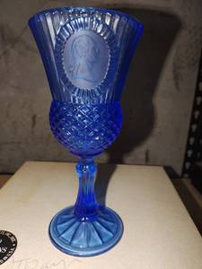 lot 3103 image: Avon Fostoria Washington cobalt goblets lot of 10