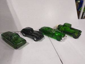 lot 3149 image: Avon glass vehicle cologne decanters