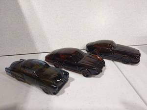 lot 3155 image: Avon glass vehicle cologne decanters
