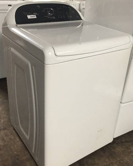 lot 9056 image: Whirlpool 5.3 Cu. Ft. White Cabrio High-Efficiency Top Loading Washer - WTW8000DW
