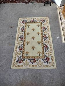 lot 836 image: needlepoint rug 49 inches long 30 in wide