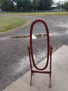 lot 863 image: floor mirror stand no mirror 23 in wide 59 in tall