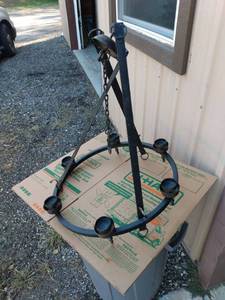 lot 904 image: metal hanging light for candles 22 in across 30 in high