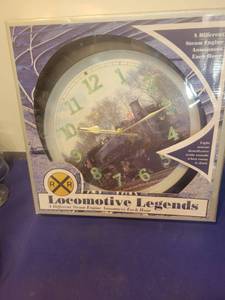 lot 3424 image: Locomotive legend clock a different steam engine announced each hour New inbox Untested