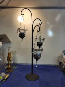 lot 3451 image: 28 inch wrought iron Candleholder
