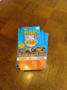 lot 4026 image: 29 unopened packs of desert storm trading cards by Topps in original box