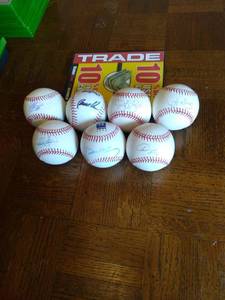 lot 4027 image: 7 autographed baseballs unknown signatures