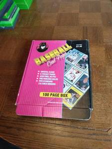 lot 4028 image: box of baseball card pages