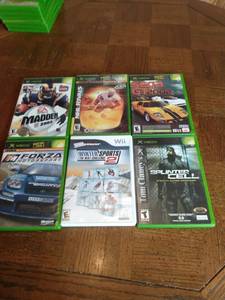 lot 4035 image: 6 mixed xbox and wii games includes Splinter cell