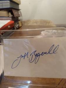 lot 4056 image: Jeff bagwell autograph on blank card