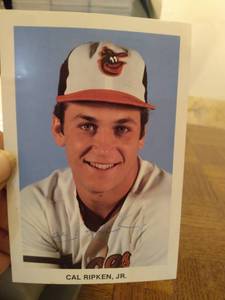 lot 4059 image: Cal ripken Jr autograph on Baltimore Orioles postcard