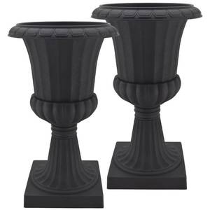 lot 2901 image: Arcadia Garden Products Deluxe Pedestal Urns