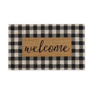 lot 2914 image: DII Checkers Welcome Doormat