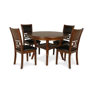 lot 2981 image: New Classic Furniture Gia Round Dining Table Set