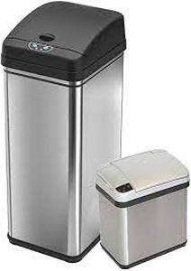 lot 2972 image: iTouchless Trash Can Combo