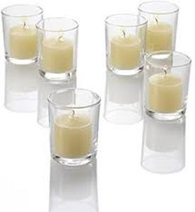 lot 2975 image: Wax Filled Glass Votives