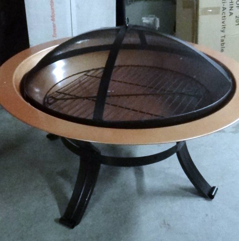 lot 4075 image: Fire Sense Copper Color Finish Fire Pit