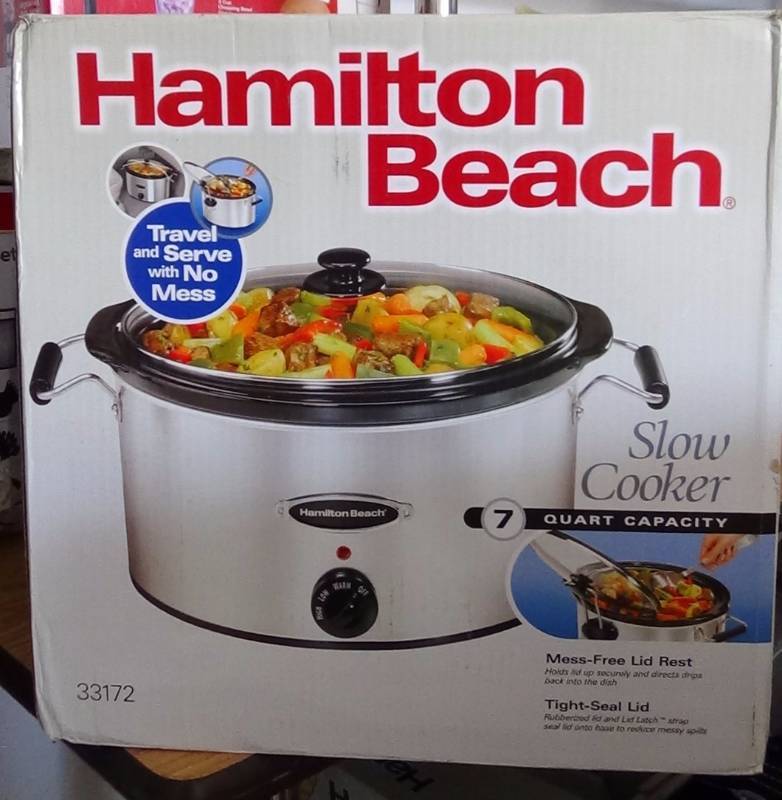 lot 4061 image: Hamilton Beach 33172 7Qt. Slow Cooker