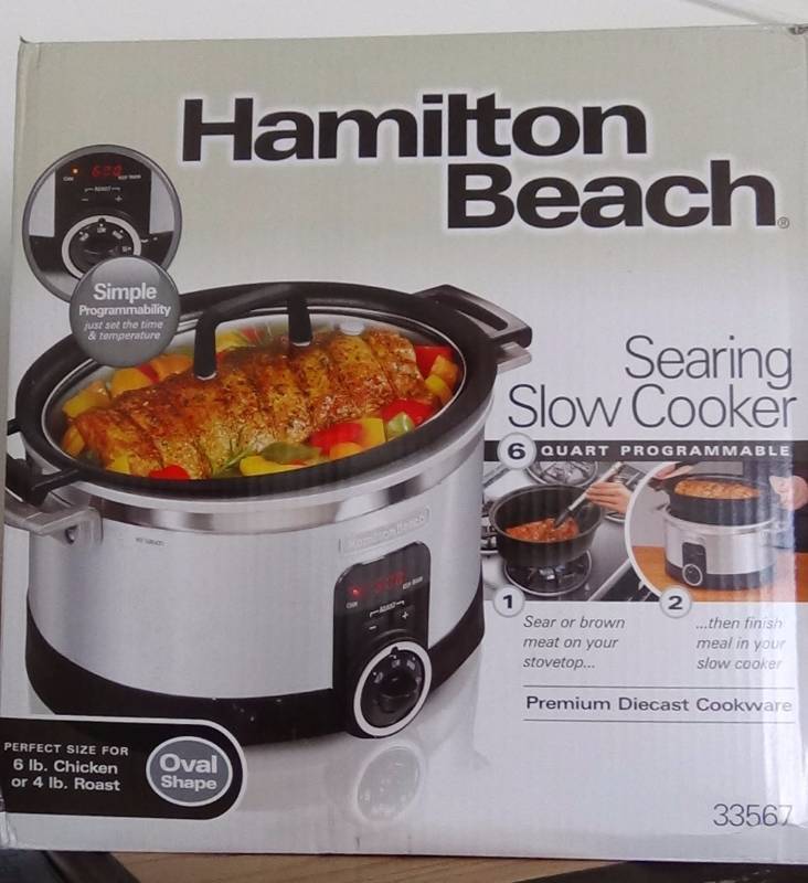 lot 4064 image: 6-Quart Programmable Searing Slow Cooker
