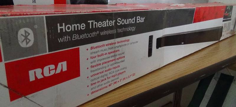 lot 4108 image: RCA Home Theater Sound Bar with Bluetooth