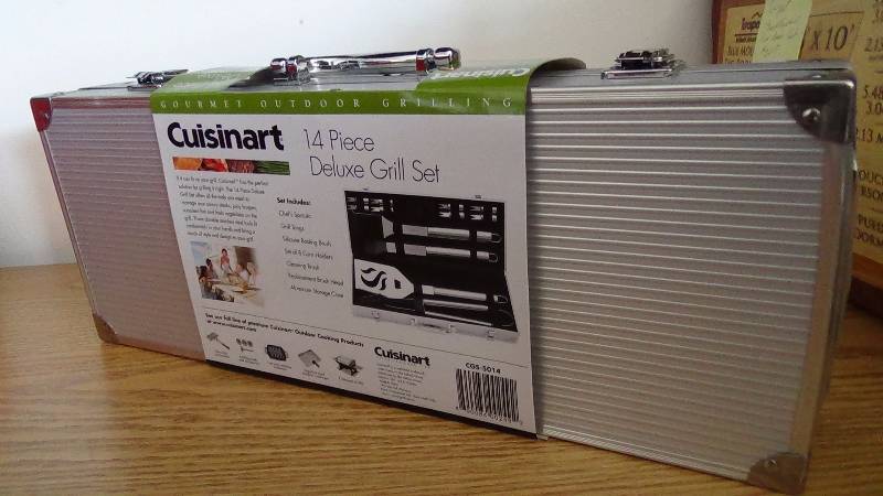 lot 4088 image: Cuisinart Deluxe Stainless-Steel Grill Set