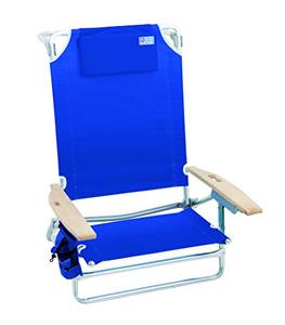 lot 3506 image: Rio Gear Beach Big Kahuna 5-Position Extra Large Folding Beach Chair, Blue, 9.5