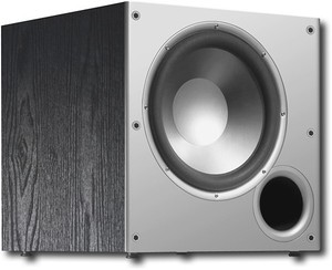 lot 3540 image: Polk Audio PSW10 10 Powered Subwoofer, 100W Peak Power, Compact Design, Easy Setup with Home Theater Systems, Black - Black